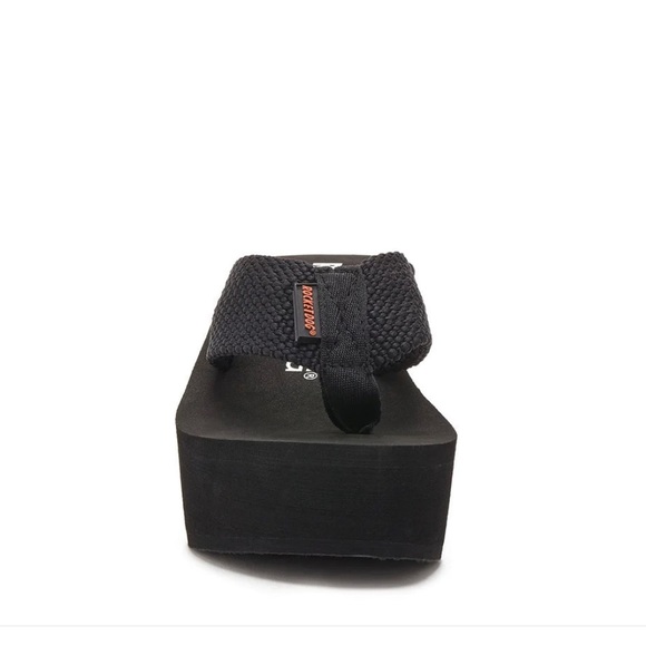 Rocket Dog Crush Black Webbing Flip Flop size wedges - Picture 3 of 3